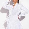 ADDICTED TO YOU WRAP FRONT MINI DRESS 1 ADDICTED TO YOU WRAP FRONT MINI DRESS -AKIRA Sales Shop addicted to you wrap front mini dress white 1 1