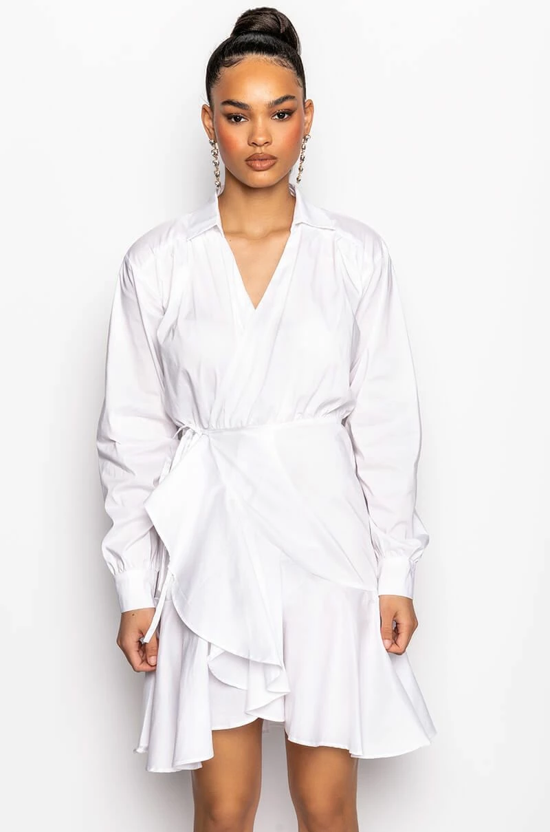 ADDICTED TO YOU WRAP FRONT MINI DRESS 5 ADDICTED TO YOU WRAP FRONT MINI DRESS - Image 3