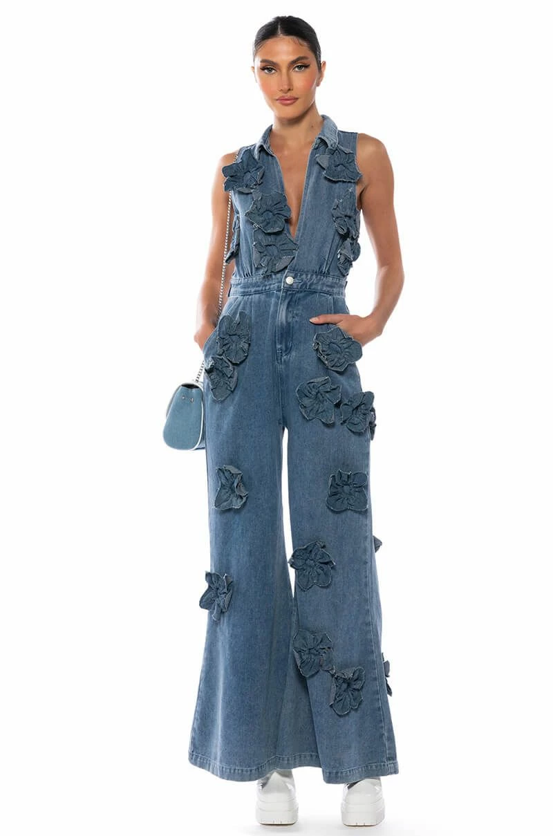 AFTER THE STORM FLORAL DENIM JUMPSUIT 3 AFTER THE STORM FLORAL DENIM JUMPSUIT