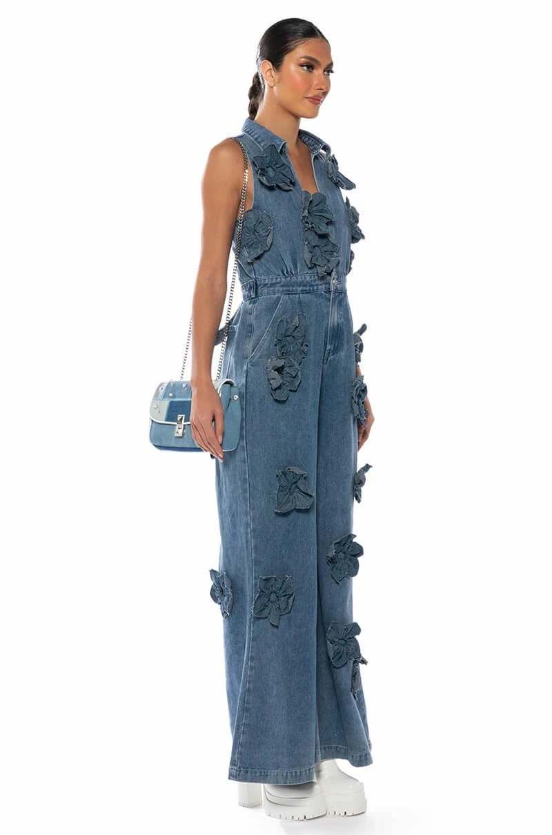 AFTER THE STORM FLORAL DENIM JUMPSUIT 5 AFTER THE STORM FLORAL DENIM JUMPSUIT - Image 3