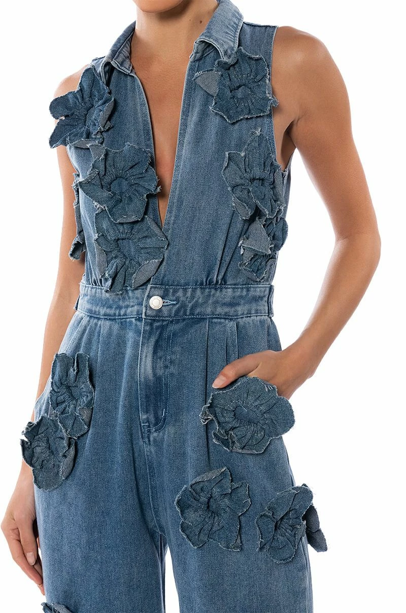 AFTER THE STORM FLORAL DENIM JUMPSUIT 8 AFTER THE STORM FLORAL DENIM JUMPSUIT - Image 6