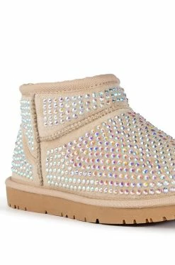 AKIRA FAIRYTALE BLING BOOTIE IN NUDE 11 AKIRA FAIRYTALE BLING BOOTIE IN NUDE -AKIRA Sales Shop akira fairytale bling bootie in nude tan 5 5