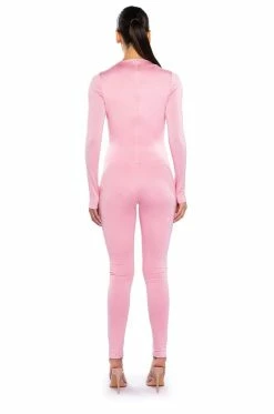 ALL THE WAY BODYCON FULL LENGTH JUMPSUIT 16 ALL THE WAY BODYCON FULL LENGTH JUMPSUIT -AKIRA Sales Shop all the way bodycon full length jumpsuit pink 7 7