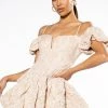 AURORA OFF SHOULDER BUBBLE MINI DRESS -AKIRA Sales Shop aurora off shoulder bubble mini dress cream 1 1