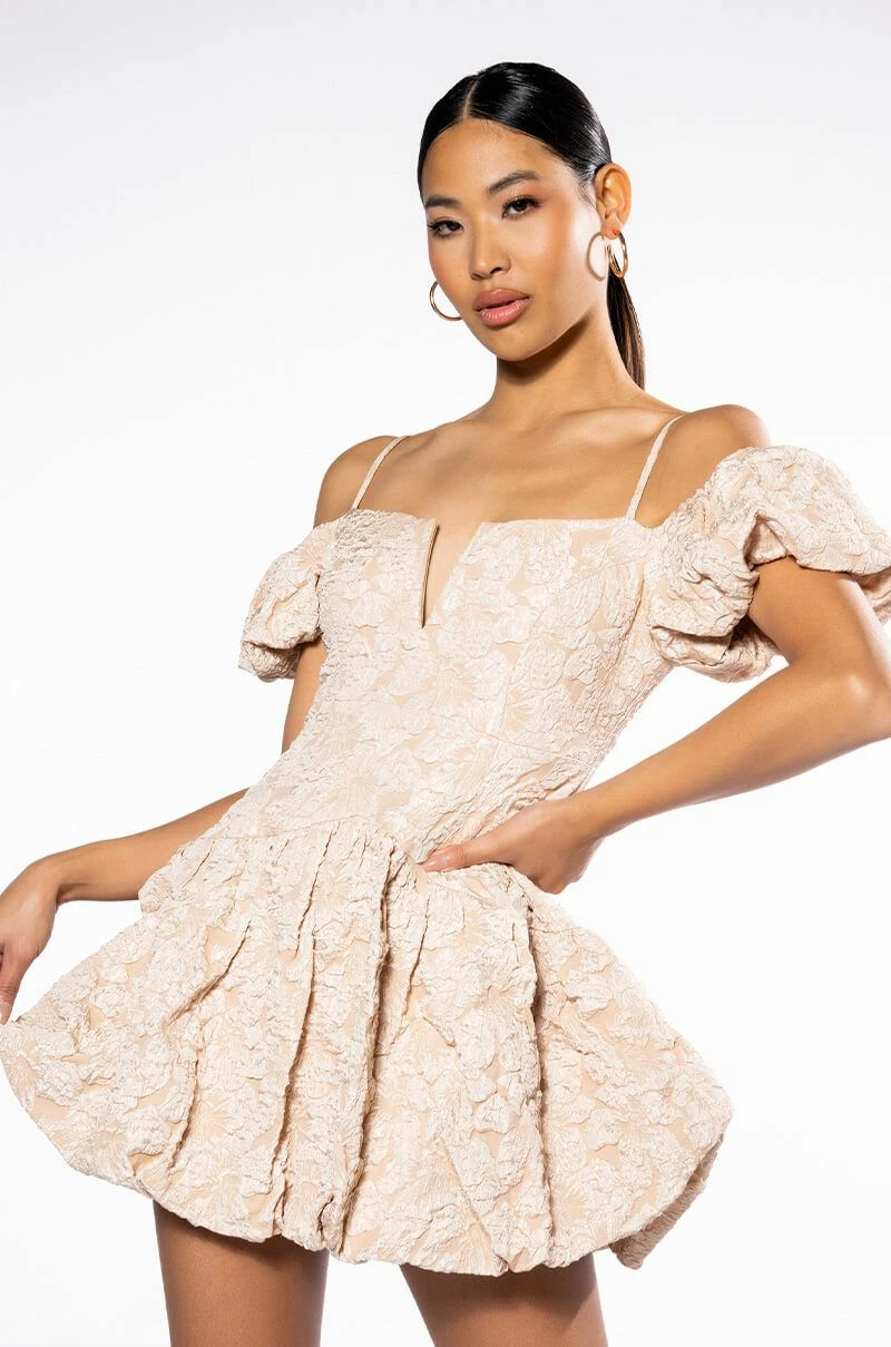 AURORA OFF SHOULDER BUBBLE MINI DRESS 3 AURORA OFF SHOULDER BUBBLE MINI DRESS