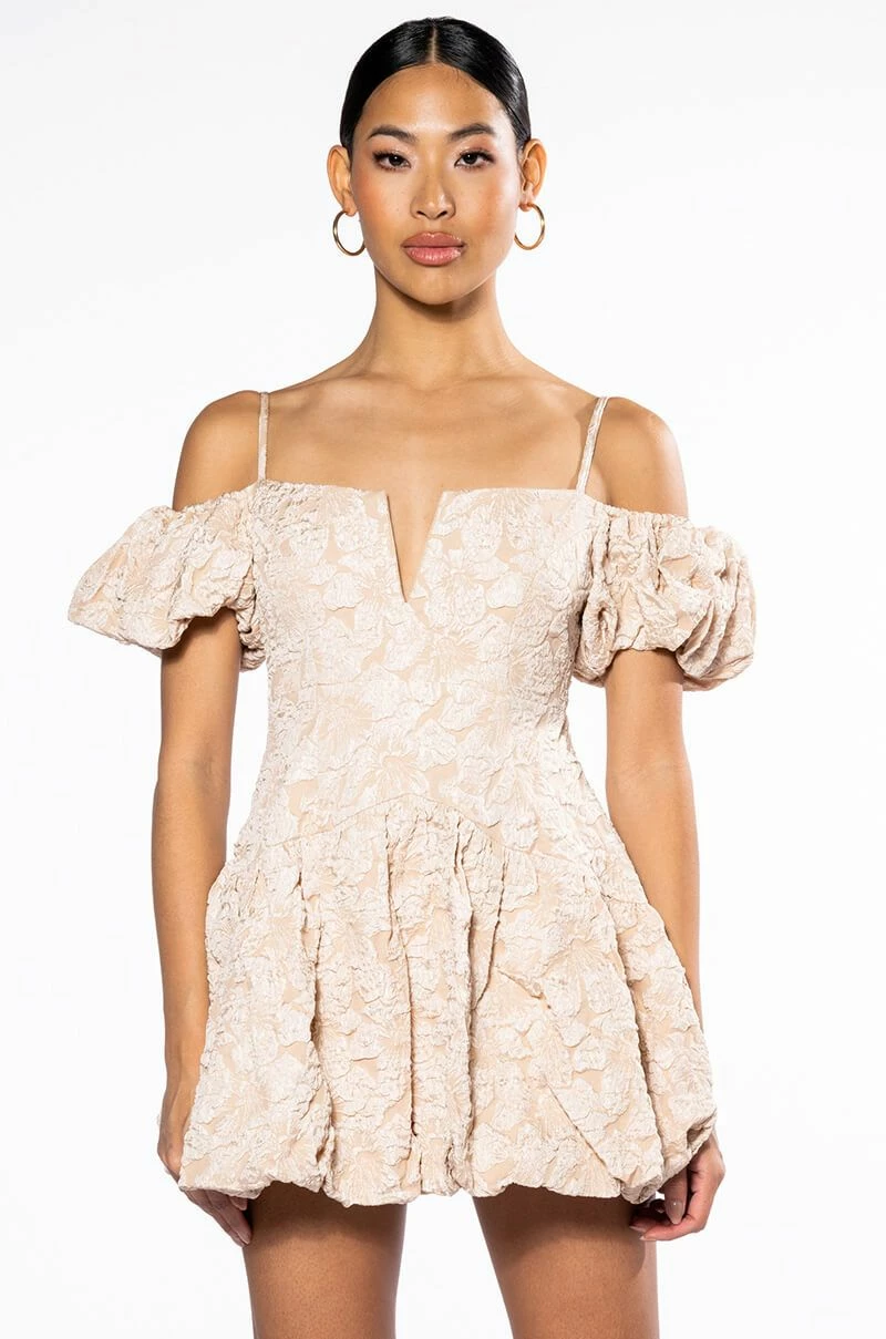 AURORA OFF SHOULDER BUBBLE MINI DRESS 6 AURORA OFF SHOULDER BUBBLE MINI DRESS - Image 4