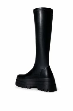 AZALEA WANG ARETHA STRETCH BOOT WITH 4 WAY STRETCH IN BLACK -AKIRA Sales Shop azalea wang aretha stretch boot in black black 4 4