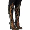 AZALEA WANG BLING OF FIRE STILETTO BOOT IN BLACK