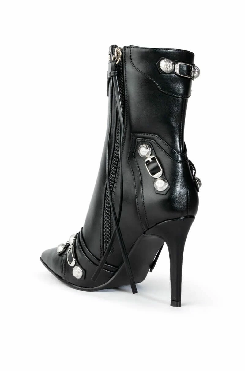 AZALEA WANG BROOKLYN PU BOOTIE IN BLACK - Image 5