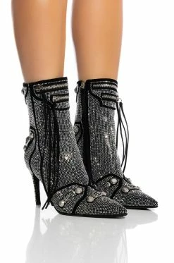 AZALEA WANG BROOKLYN BABY STILETTO BOOTIE IN SILVER