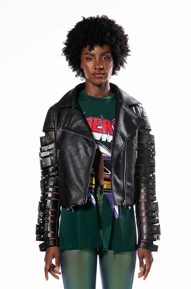 AZALEA WANG BUCKLE UP MOTO JACKET - Image 4