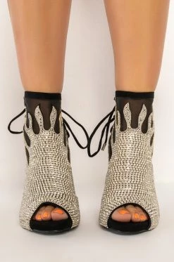 AZALEA WANG BURNING UP STILETTO BOOTIE IN BLACK -AKIRA Sales Shop azalea wang burning up stiletto bootie in black black 3 3