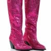 AZALEA WANG DRIVEN RHINESTONE WESTERN BOOT IN FUCHSIA -AKIRA Sales Shop azalea wang driven rhinestone western boot in fuchsia fuchsia 1 1 c1