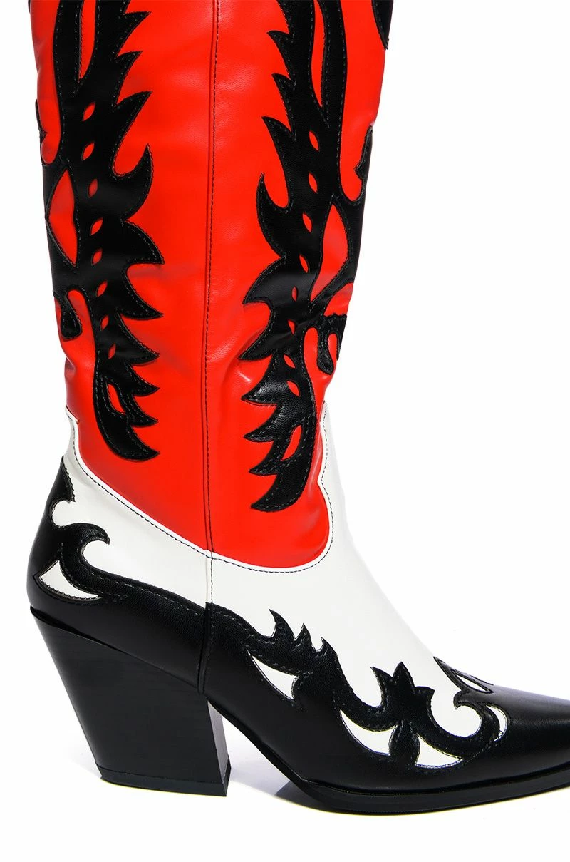 AZALEA WANG GFORCE MULTI COLORED WESTERN BOOT - Image 5