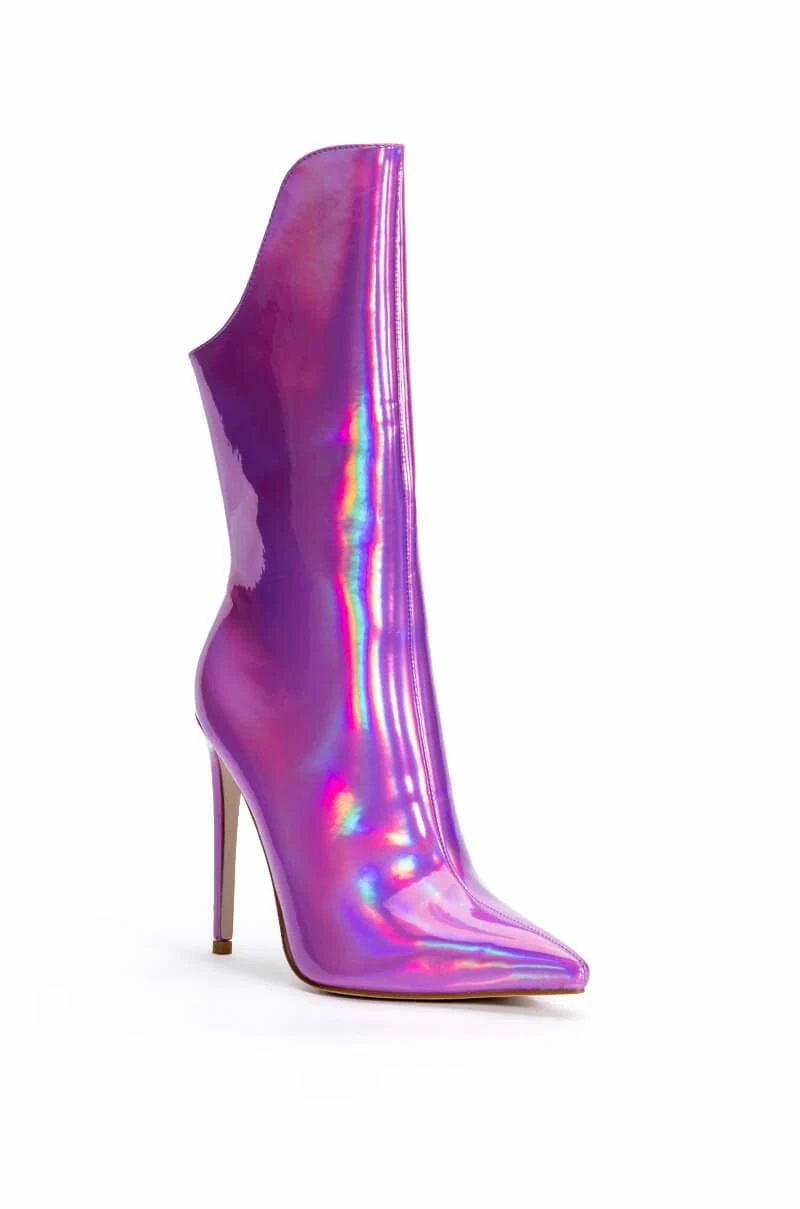 AZALEA WANG HALO HOLOGRAPHIC STILETTO BOOTIE IN PURPLE 7 AZALEA WANG HALO HOLOGRAPHIC STILETTO BOOTIE IN PURPLE - Image 5