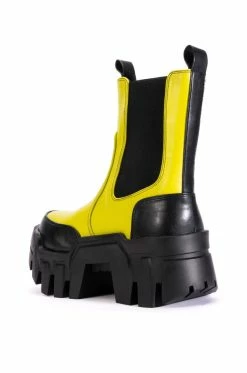 AZALEA WANG KELIANNA CHUNKY BOOT IN LIME -AKIRA Sales Shop azalea wang kelianna chunky boot in lime lime 4 4