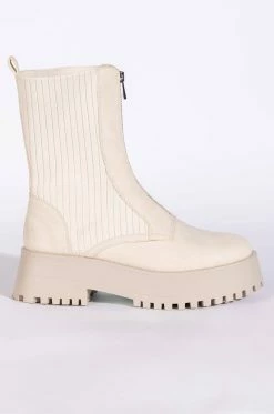 AZALEA WANG KENNEDY KNIT FRONT ZIP FLATFORM BOOTIE IN BONE 10 AZALEA WANG KENNEDY KNIT FRONT ZIP FLATFORM BOOTIE IN BONE -AKIRA Sales Shop azalea wang kennedy knit front zip flatform bootie in bone bone 3 3
