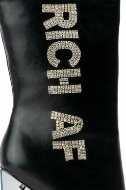 AZALEA WANG LAVISH RHINESTONE WEDGE BOOTIE IN BLACK -AKIRA Sales Shop azalea wang lavish rhinestone wedge bootie in black black 5 5