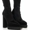 AZALEA WANG LEAH CHUNKY BOOTIE IN BLACK