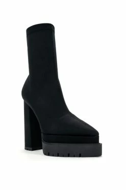 AZALEA WANG LEAH CHUNKY BOOTIE IN BLACK -AKIRA Sales Shop azalea wang leah chunky bootie in black black 3 3