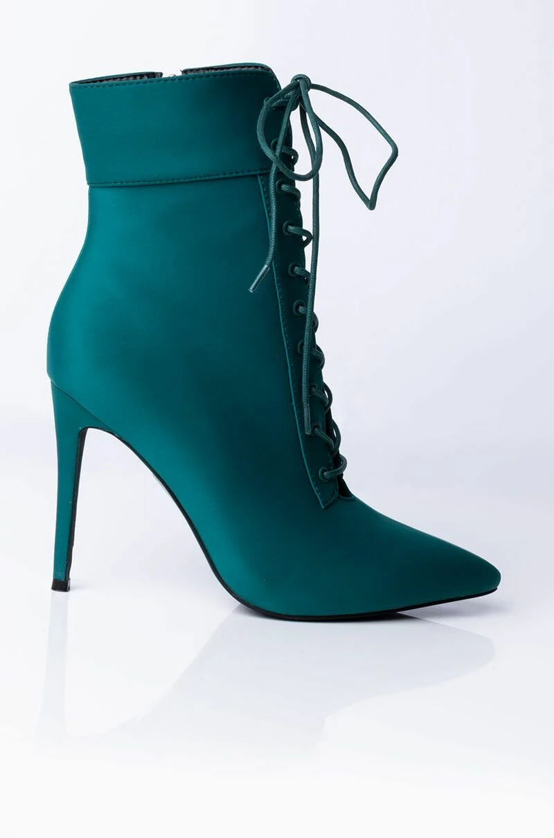 AZALEA WANG LIGHT ME UP STILETTO BOOTIE IN GREEN 3 AZALEA WANG LIGHT ME UP STILETTO BOOTIE IN GREEN