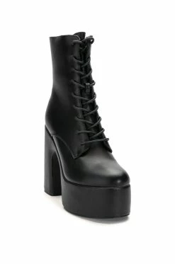 AZALEA WANG MAKE IT HAPPEN PU CHUNKY HEEL PLATFORM BOOTIE IN BLACK 9 AZALEA WANG MAKE IT HAPPEN PU CHUNKY HEEL PLATFORM BOOTIE IN BLACK -AKIRA Sales Shop azalea wang make it happen pu chunky heel platform bootie in black black 3 3 c1