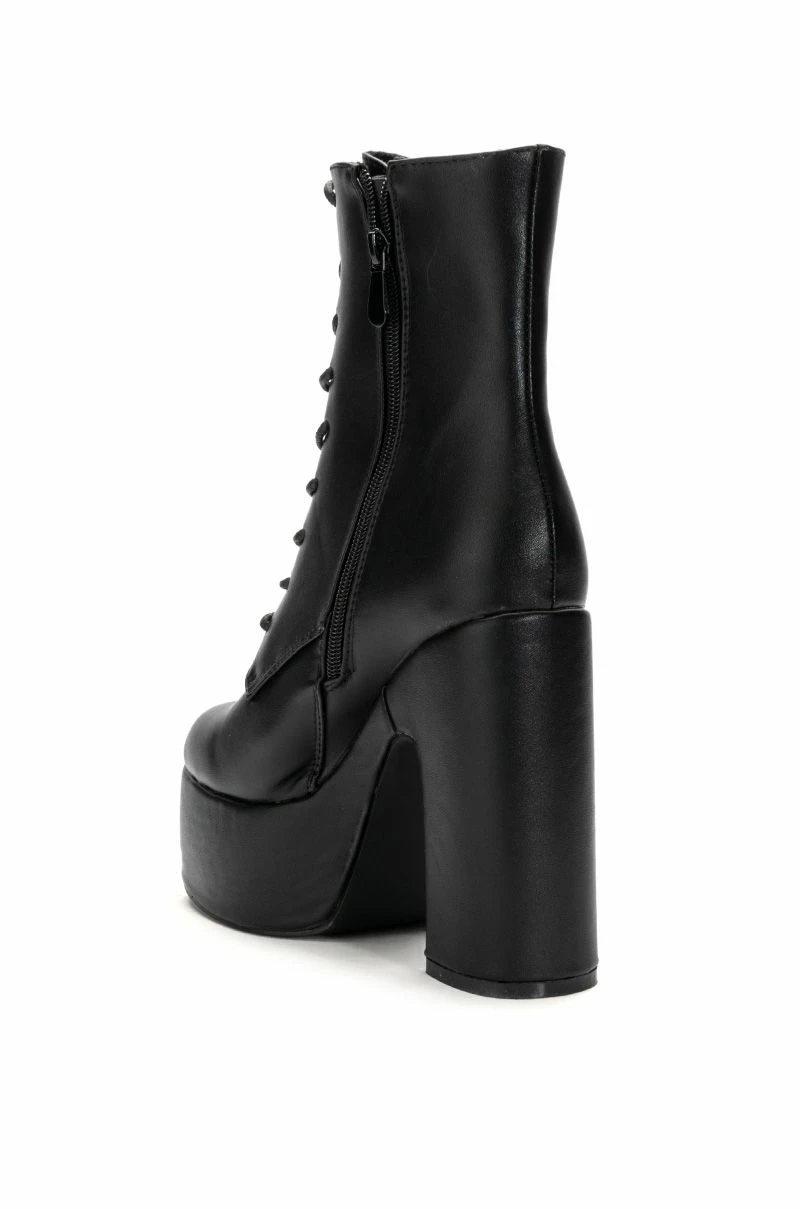 AZALEA WANG MAKE IT HAPPEN PU CHUNKY HEEL PLATFORM BOOTIE IN BLACK 6 AZALEA WANG MAKE IT HAPPEN PU CHUNKY HEEL PLATFORM BOOTIE IN BLACK - Image 4