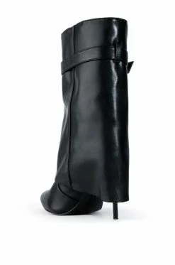 AZALEA WANG MINE FOLD OVER STILETTO BOOTIE IN BLACK 10 AZALEA WANG MINE FOLD OVER STILETTO BOOTIE IN BLACK -AKIRA Sales Shop azalea wang mine fold over stiletto bootie in black black 4 4