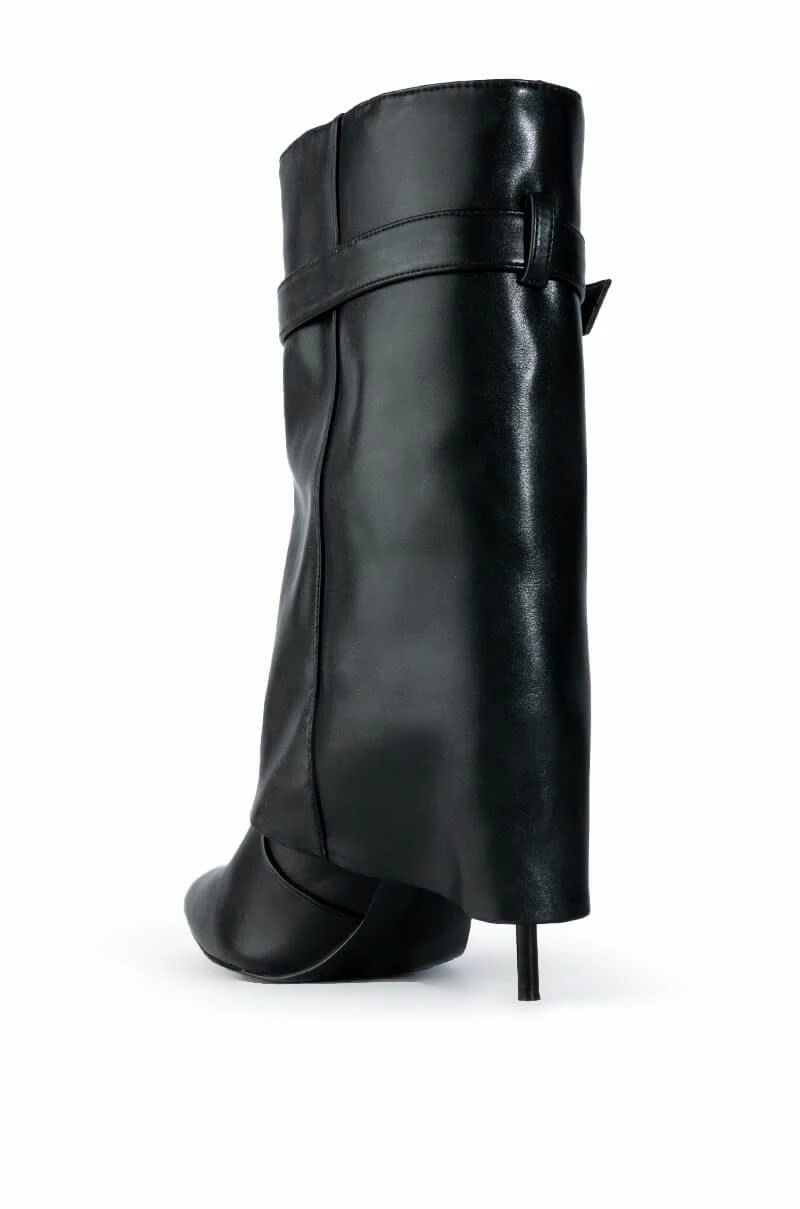 AZALEA WANG MINE FOLD OVER STILETTO BOOTIE IN BLACK 6 AZALEA WANG MINE FOLD OVER STILETTO BOOTIE IN BLACK - Image 4