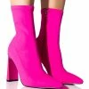 AZALEA WANG MOSCATO NEOPRENE BOOTIE IN PINK 2 AZALEA WANG MOSCATO NEOPRENE BOOTIE IN PINK -AKIRA Sales Shop azalea wang moscato neoprene bootie in pink pink 1 1