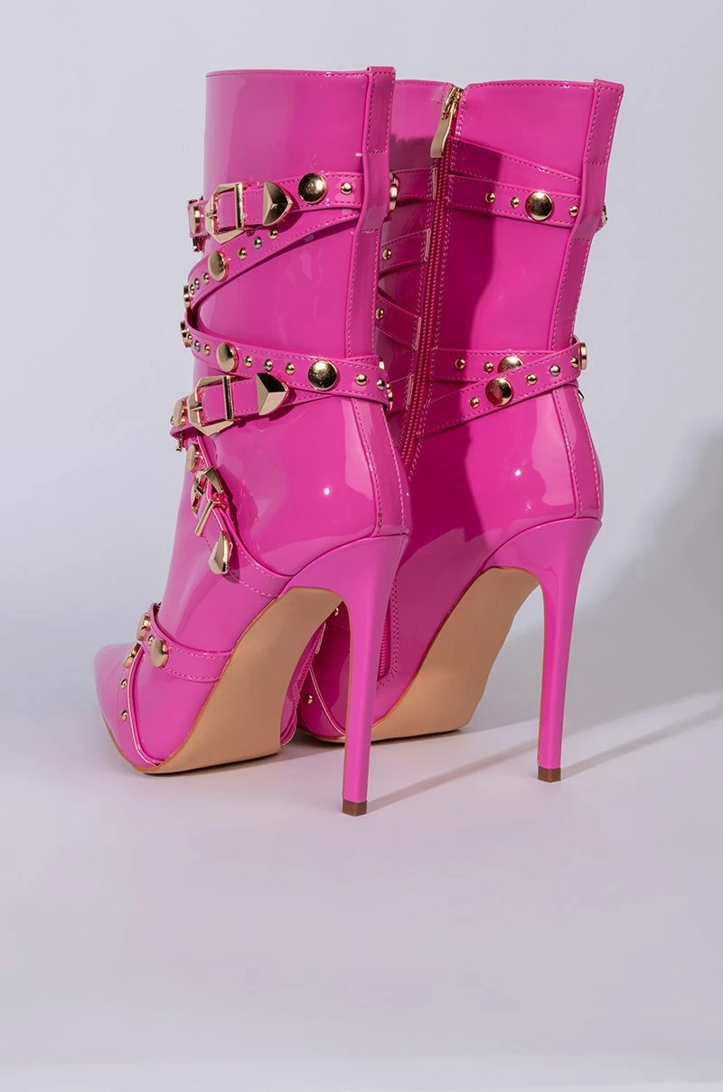 AZALEA WANG OVER AND OUT STILETTO BOOTIE IN PINK - Image 5