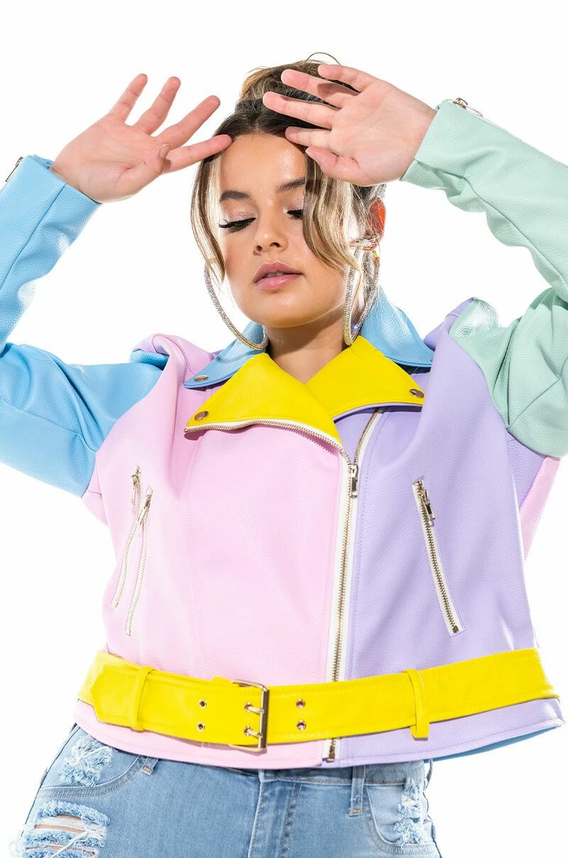 PASTEL DREAMS MOTO JACKET