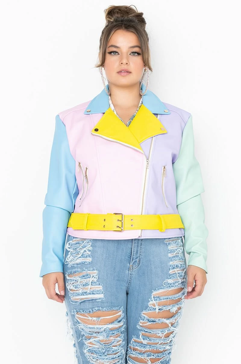 PASTEL DREAMS MOTO JACKET - Image 3
