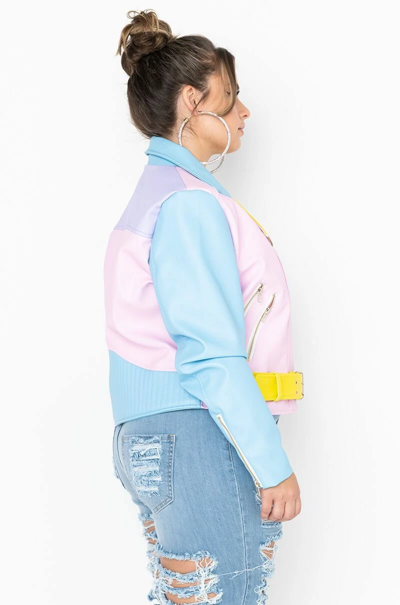 PASTEL DREAMS MOTO JACKET - Image 4