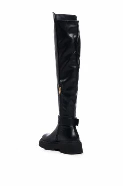 AZALEA WANG REAGAN KNEE HIGH FLAT BOOT IN BLACK 10 AZALEA WANG REAGAN KNEE HIGH FLAT BOOT IN BLACK -AKIRA Sales Shop azalea wang reagan knee high flat boot in black black 4 4