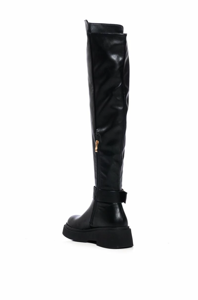 AZALEA WANG REAGAN KNEE HIGH FLAT BOOT IN BLACK 6 AZALEA WANG REAGAN KNEE HIGH FLAT BOOT IN BLACK - Image 4