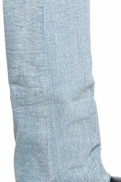 AZALEA WANG SHURI DENIM FOLD OVER BOOT -AKIRA Sales Shop azalea wang shuri denim fold over boot denim 5 5