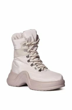 AZALEA WANG SKYLAR EDGY LACE UP BOOTIE IN SAND -AKIRA Sales Shop azalea wang skylar edgy lace up bootie in sand sand 3 3 c1 c1