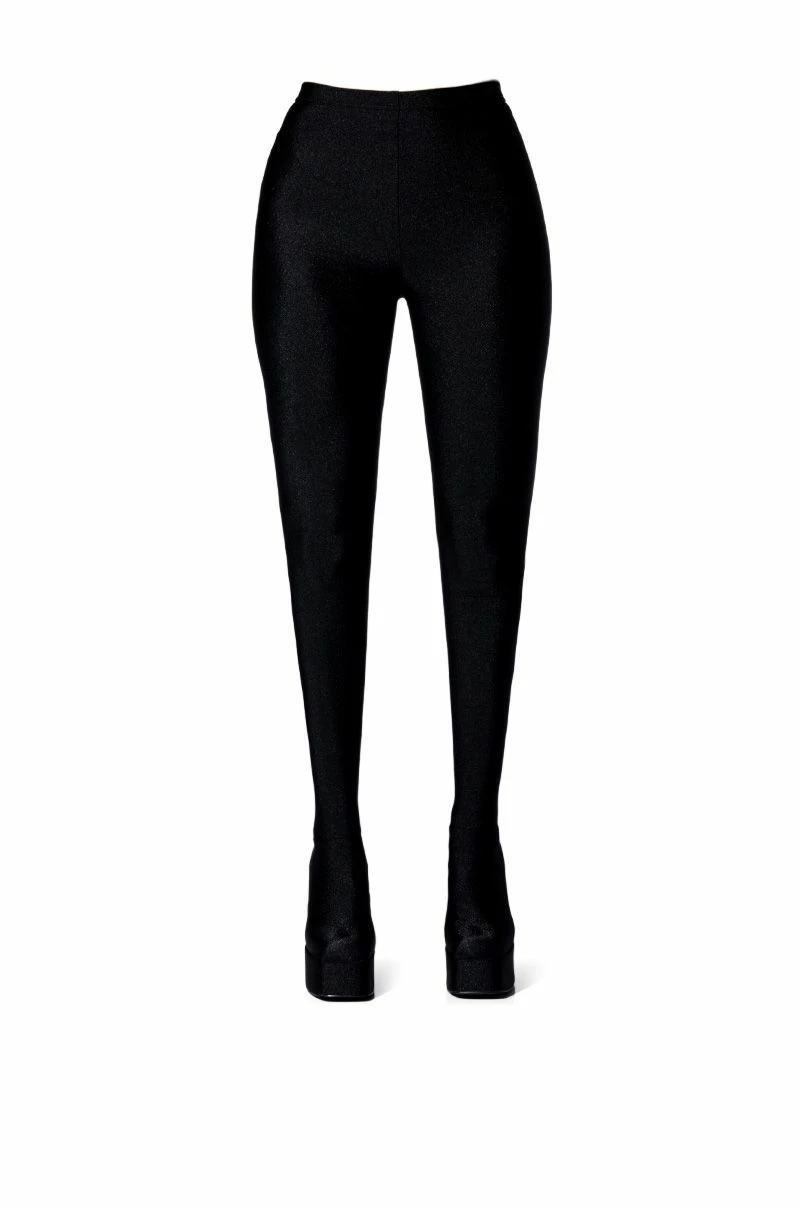 AZALEA WANG STAR STRETCH CHUNKY HEEL PANT BOOT IN BLACK - Image 3