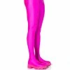 AZALEA WANG STAR STRETCH FLATFORM PANT BOOT IN FUCHSIA