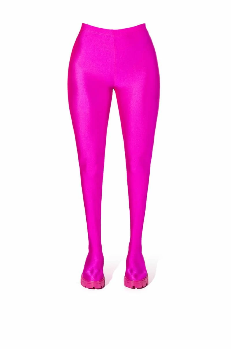 AZALEA WANG STAR STRETCH FLATFORM PANT BOOT IN FUCHSIA - Image 2