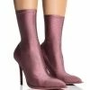 AZALEA WANG STAR STRETCH SERENITY BOOTIE IN TAUPE