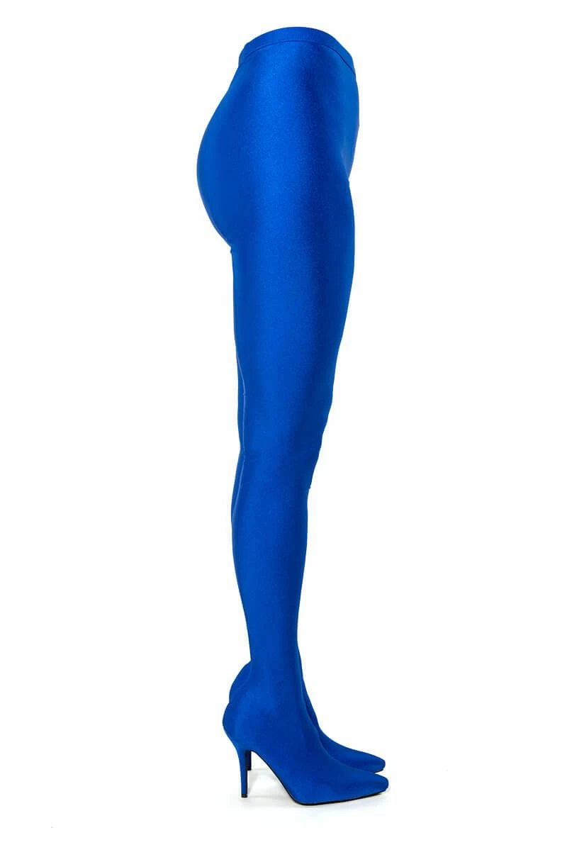 AZALEA WANG STAR STRETCH STILETTO PANT BOOT IN BLUE 17 AZALEA WANG STAR STRETCH STILETTO PANT BOOT IN BLUE - Image 15