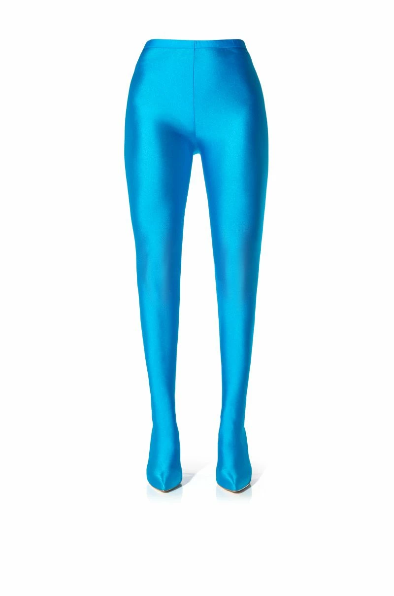 AZALEA WANG STAR STRETCH STILETTO PANT BOOT IN TURQUOISE - Image 3