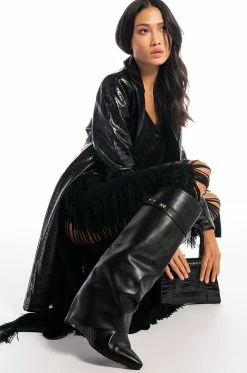 AZALEA WANG STUCK ON YOU WEDGE BOOT IN BLACK -AKIRA Sales Shop azalea wang stuck on you wedge boot in black black 8 8