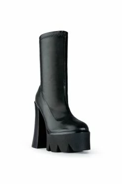 AZALEA WANG TATI CHUNKY BOOT IN BLACK 9 AZALEA WANG TATI CHUNKY BOOT IN BLACK -AKIRA Sales Shop azalea wang tati chunky boot in black black 3 3