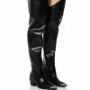 AZALEA WANG THIGH HIGH WESTERN BOOT IN BLACK -AKIRA Sales Shop azalea wang thigh high western boot in black black 1 1