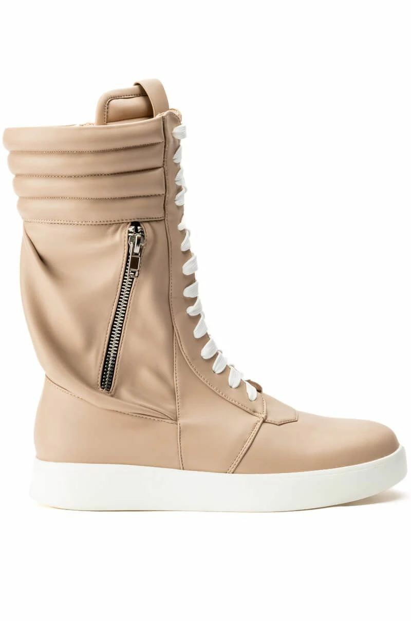 AZALEA WANG TONY MID CALF SNEAKER IN BONE 4 AZALEA WANG TONY MID CALF SNEAKER IN BONE - Image 2