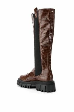 AZALEA WANG WE OUTSIDE FLATFORM BOOT IN BROWN -AKIRA Sales Shop azalea wang we outside flatform boot in brown brown 4 4