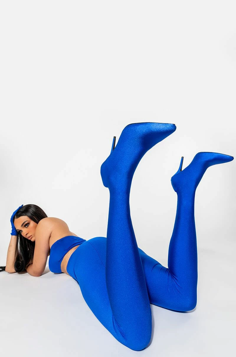AZALEA WANG STAR STRETCH STILETTO PANT BOOT IN BLUE 3 AZALEA WANG STAR STRETCH STILETTO PANT BOOT IN BLUE